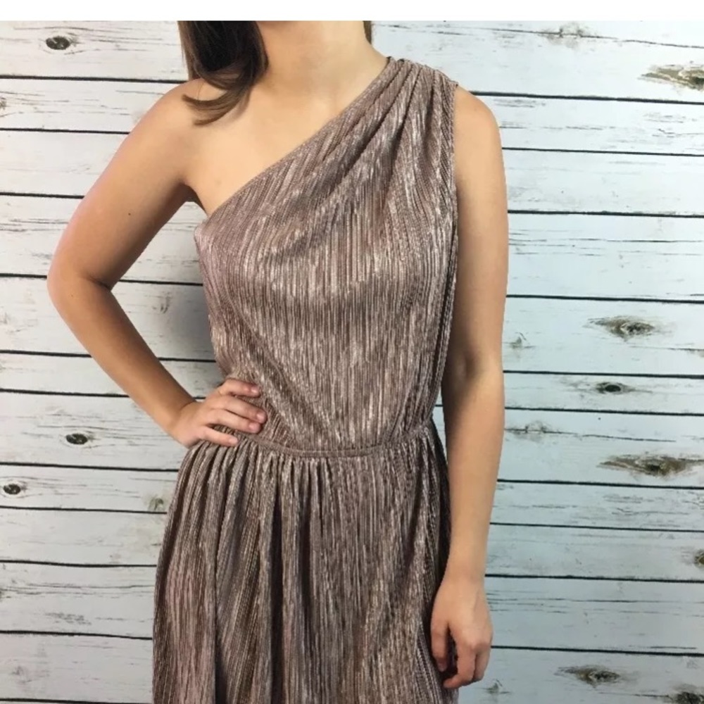 BCBG Generation metallic one shoulder dress XS